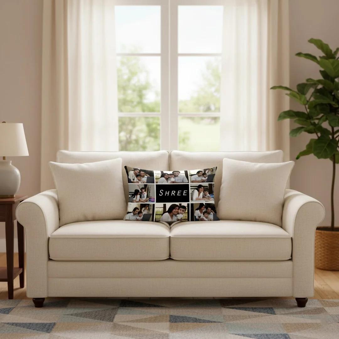 Zpics Double Sided Rectangle Washable Pillow 12x18 Custom Gift