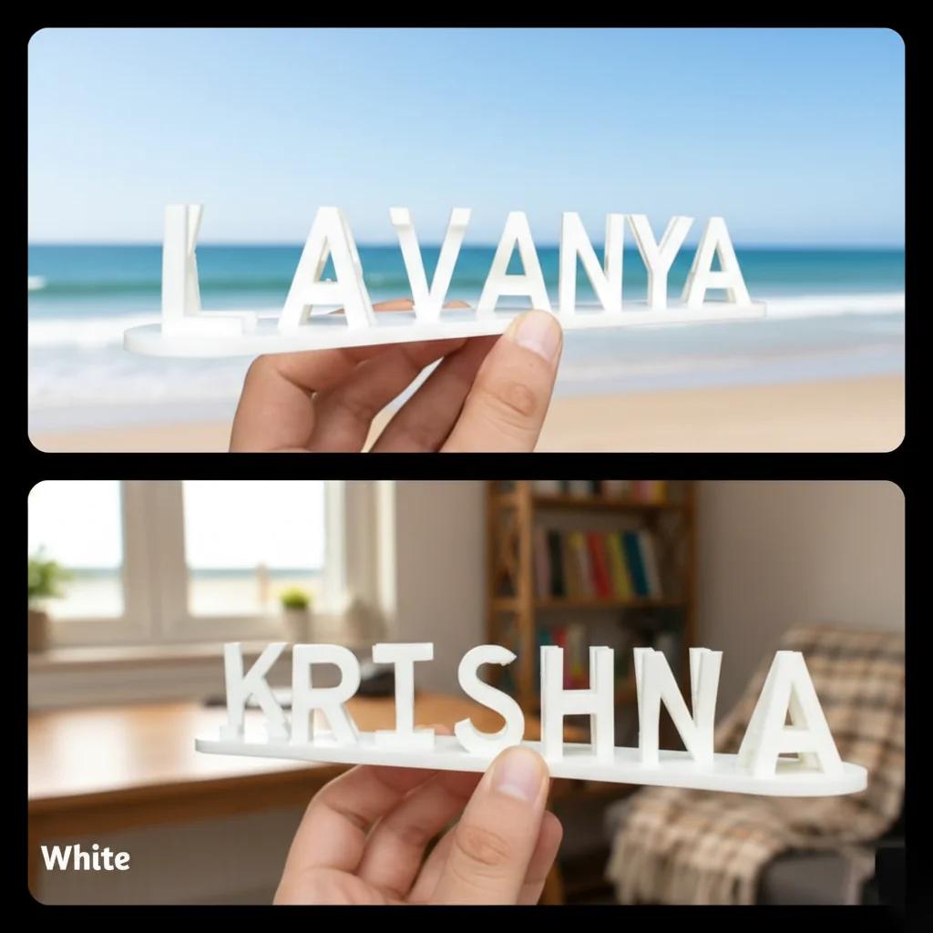 Zpics Custom 3D Flip Name Personalized Up to 8 Letters for Birthday & Anniversary