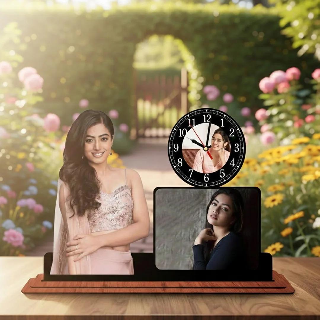 MH Decors Unique 7x10 Inch Personalized Table Clock Birthday & Anniversary Idea