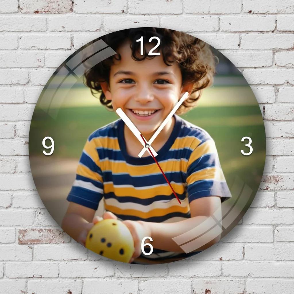 MH Decors 12x12 Inch Custom Square Wall Clock Medium Personalized Keepsake