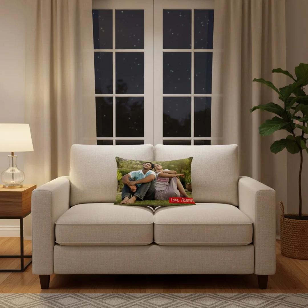 MH Decors Double-Sided Rectangle Pillow 12x18 Inch Personalized Washable Gift Idea