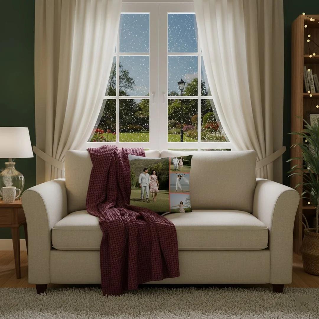 MH Decors Double-Sided Square Pillow 12x12 Inch Personalized Washable Gift Idea