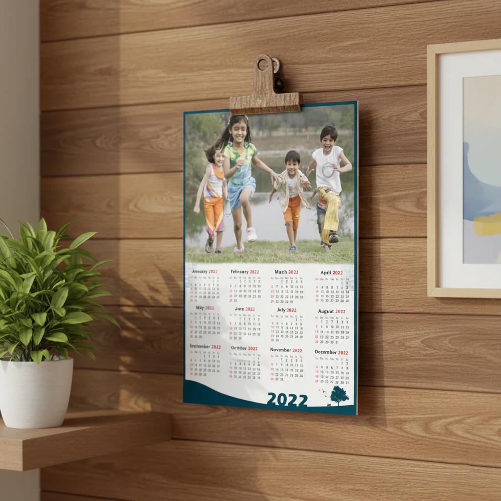 MH Decors A3 Personalized Wall Calendar Yearly Photo Keepsake