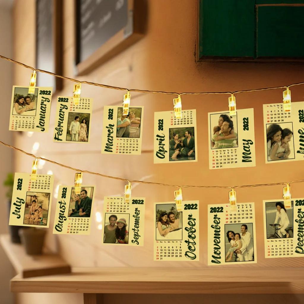MH Decors LED Photo Clip String 12 Clips 4x5 Inch Personalized Decorative Gift