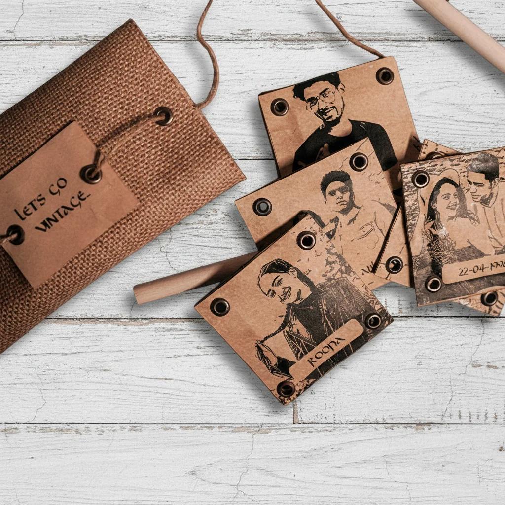 VPH Gift Store Vintage Fridge Magnet Collection Set of 4 Antique Card Designs