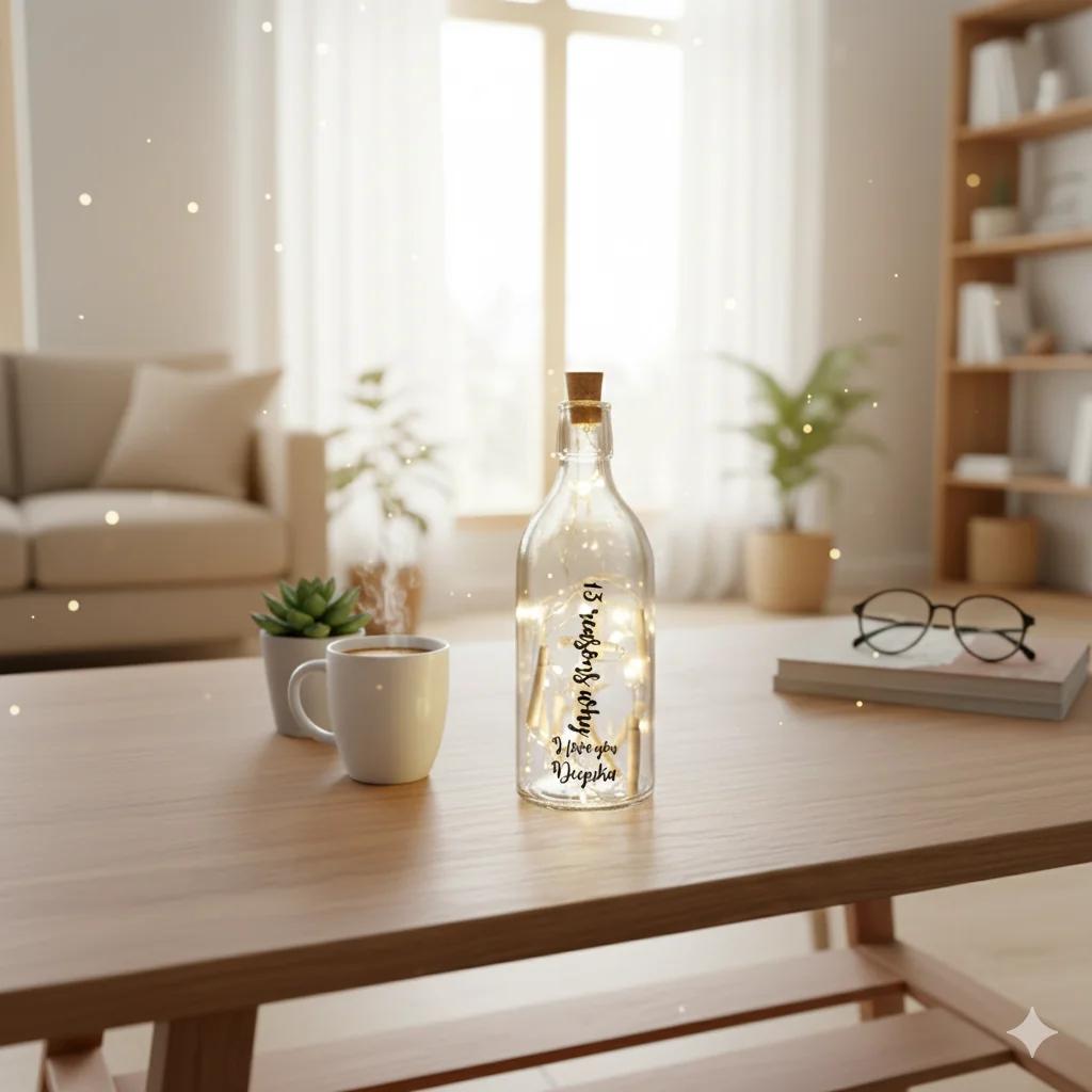 VPH Gift Store LED Drift Bottle Personalized 13 Reasons Message Keepsake