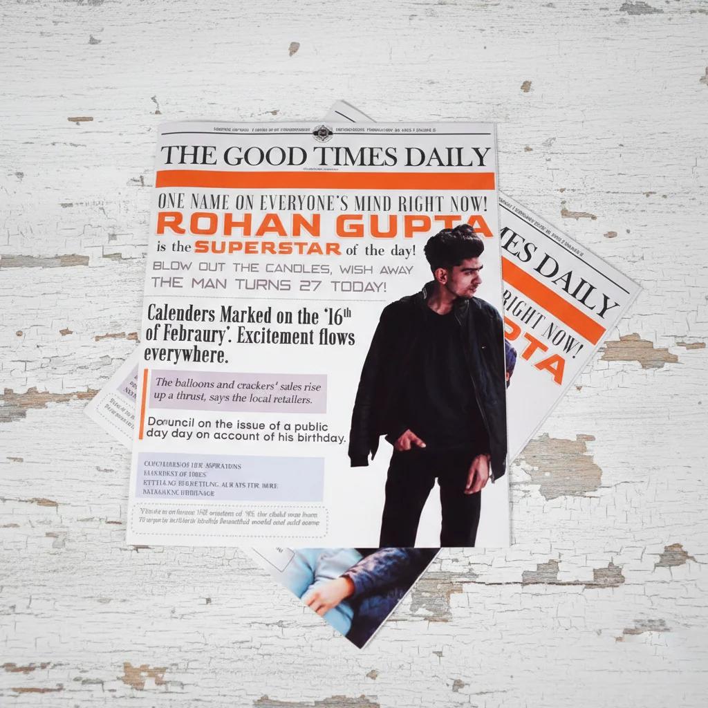 VPH Gift Store Unique Personalized Newspaper 8 Pages Custom Made