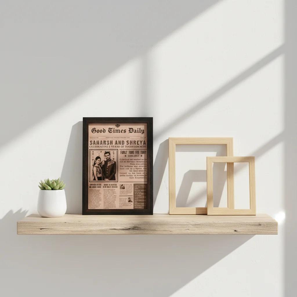 VPH Gift Store Personalized Corroded Newspaper with Custom Content and Pictures