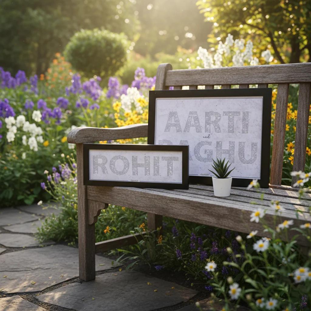 VPH Gift Store Large Frame Featuring Name with Micro-Written Story Personalized