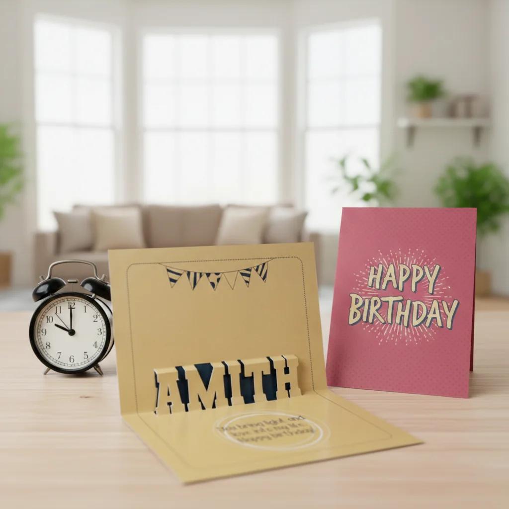 VPH Gift Store Pop Out Name 3D Greeting Card Personalized for Loved Ones