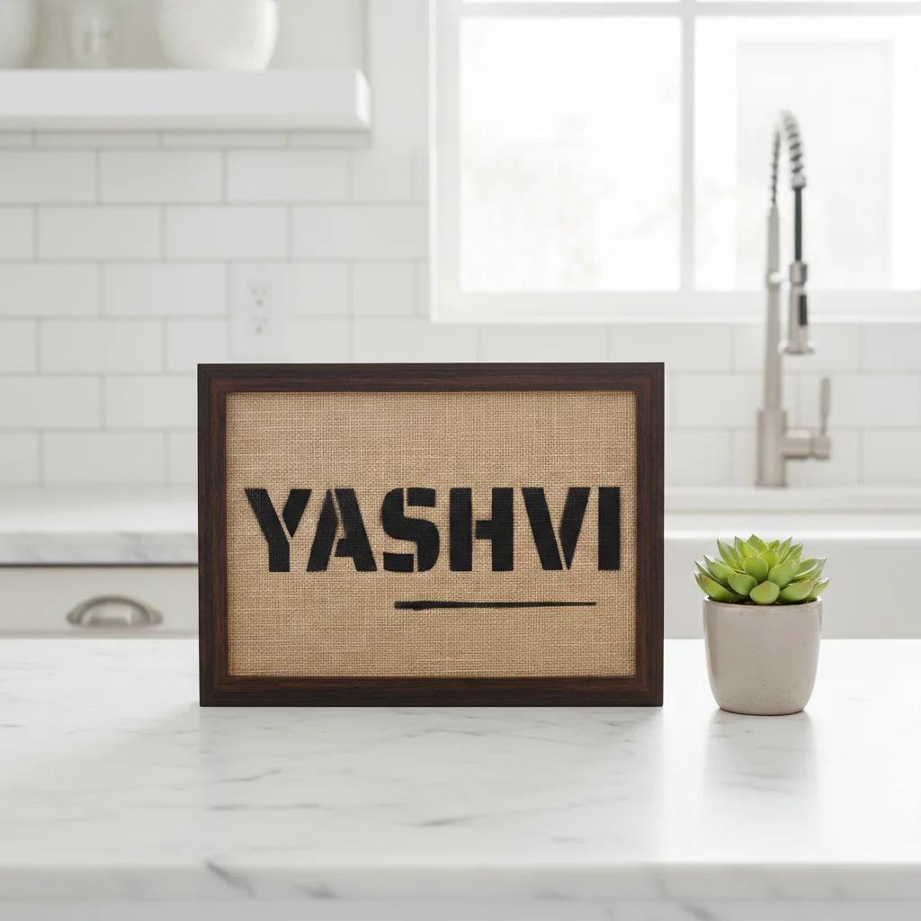 VPH Gift Store Unique Name Keepsake on Burlap with Wooden Textured Frame