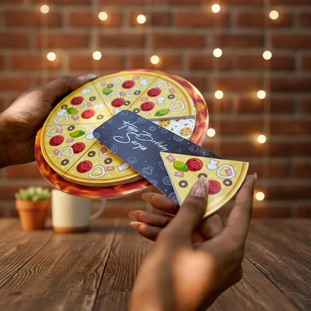 VPH Gift Store Prank Pizza Gift Box with Funny and Witty Personalized Artwork