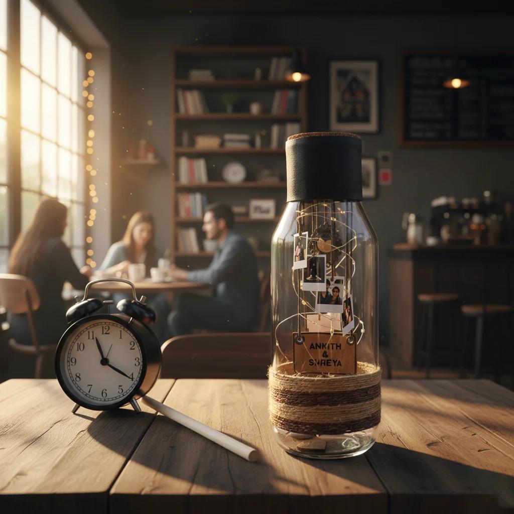 MH Decors Swedish Made Glass Jar Filled with Tiny Polaroids and Personalized Names