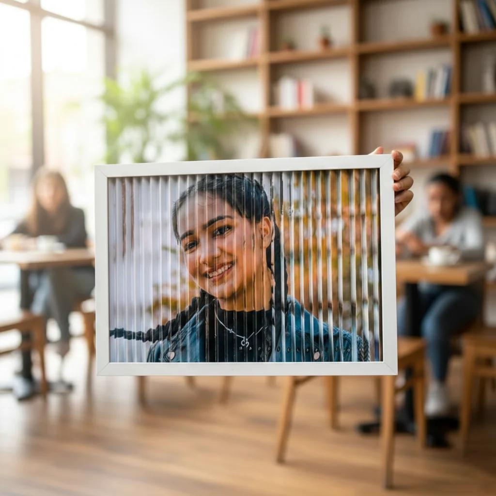 MH Decors Large A3 White Dual View Photo Frame Illusion Personalized