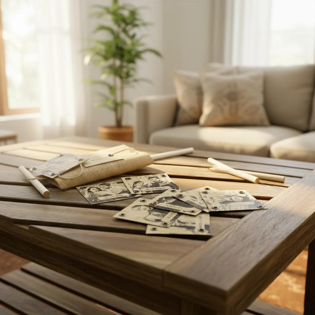 MH Decors Custom Vintage Magnet Set of 8 with Processed Texture Cards