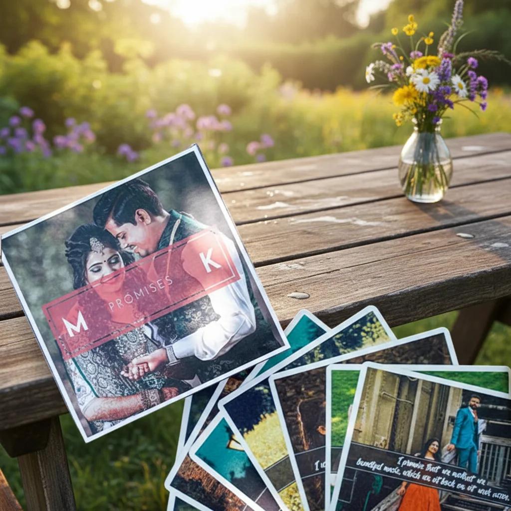 MH Decors Elegant Box Design with 12 Custom Promise Cards