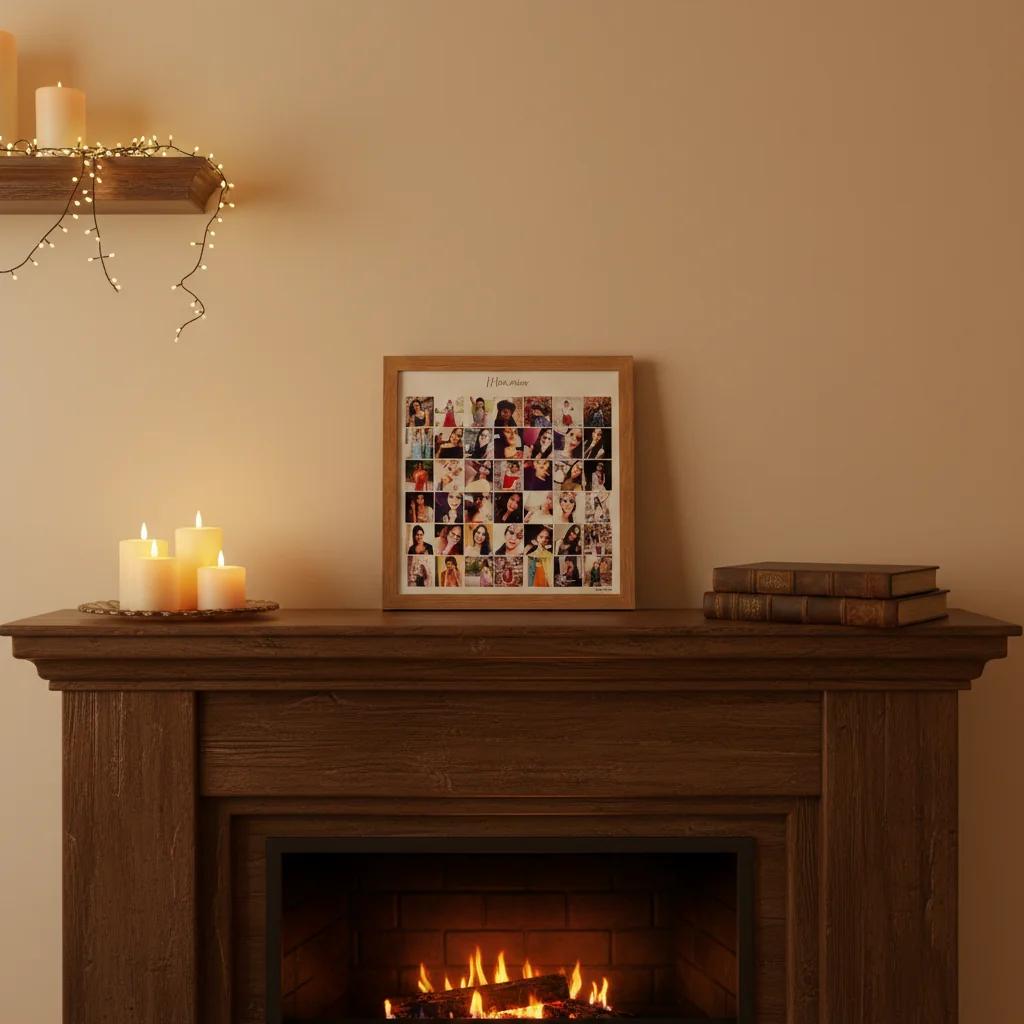 MH Decors Custom Elegant Collage Frame with Minimalist One-Word Title