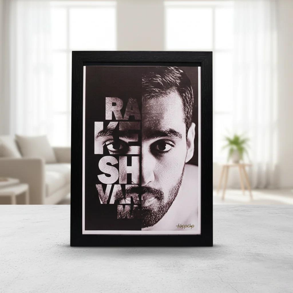 MH Decors Decorative Retro Frame with Personalized Story and Photo Bottle Caps