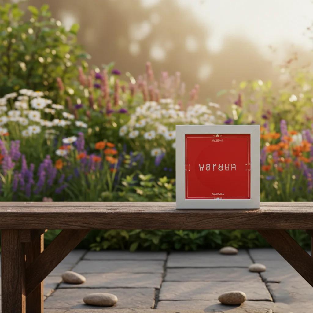 MH Decors Custom White Frame Featuring Couples’ Names in Ambigram Design