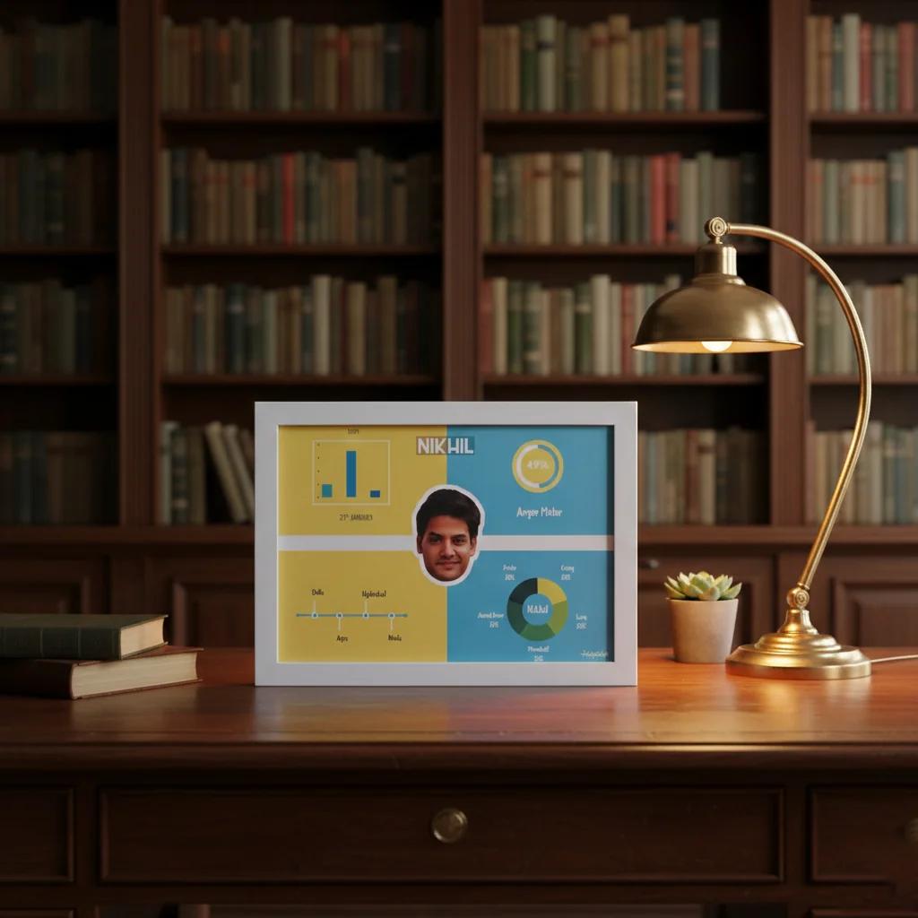 MH Decors Decorative Bobblehead Artwork with Personalized Infographics