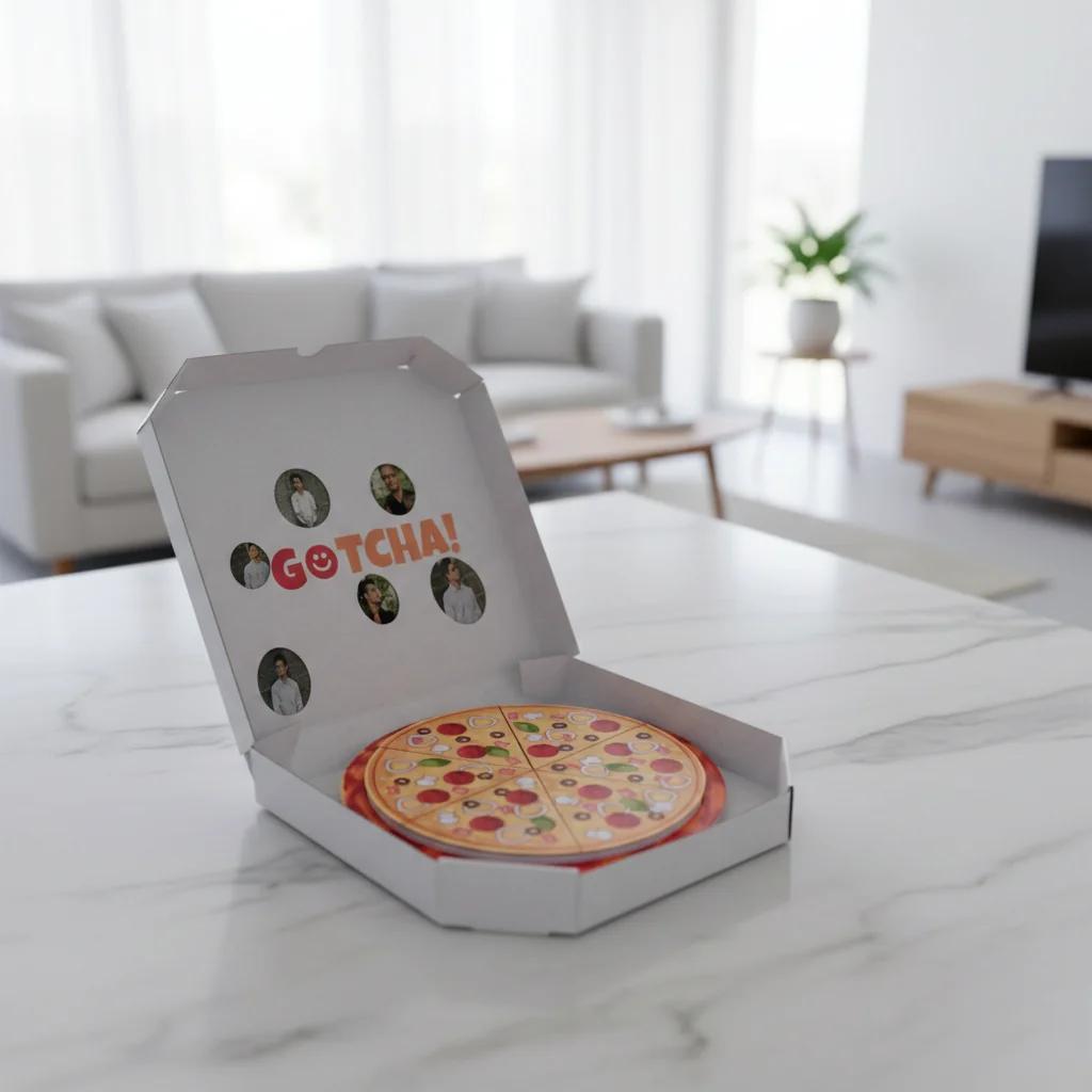 MH Decors Funny Prank Pizza Box Gift with Surprise Twist Inside