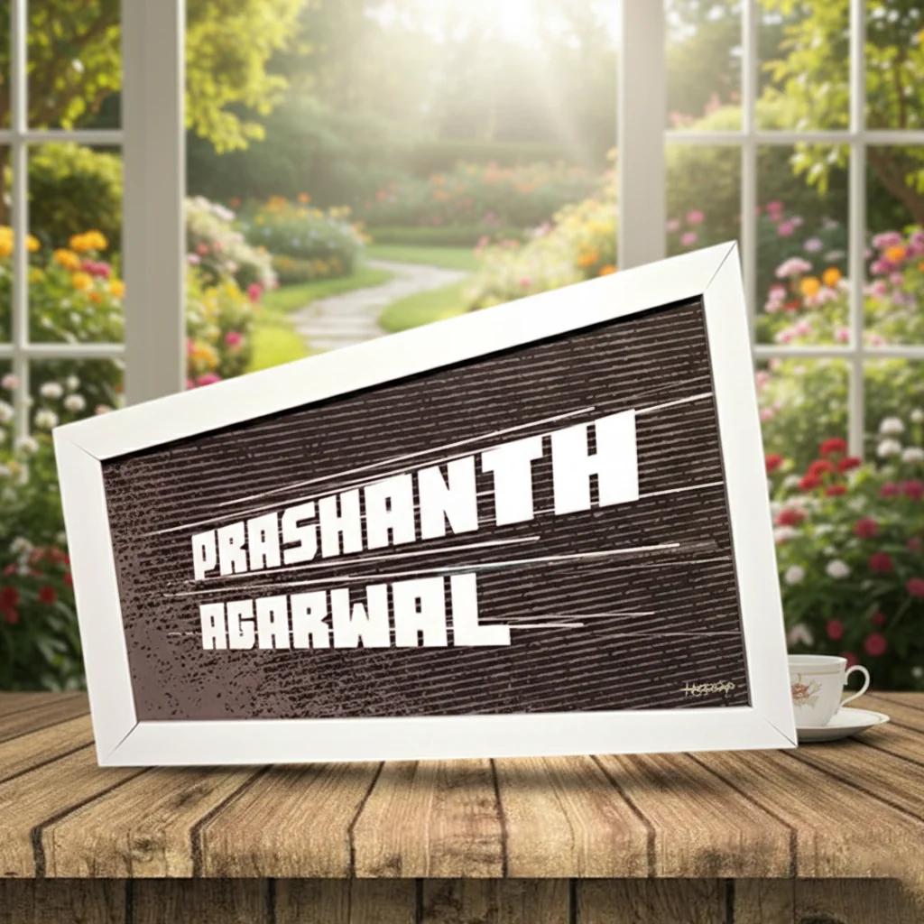 MH Decors Decorative Large Frame Featuring Viewpoint and Perspective Title