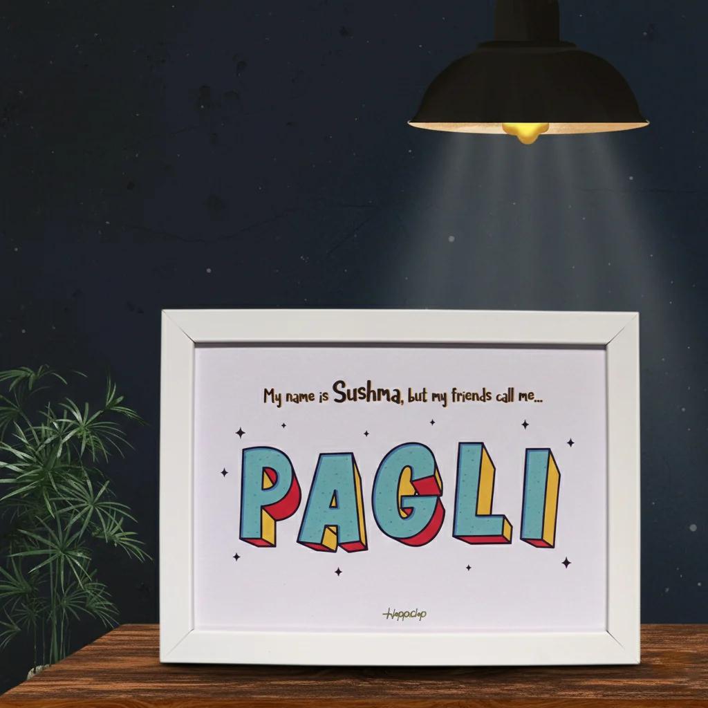 MH Decors Decorative Fun Artwork with Personalized Nickname