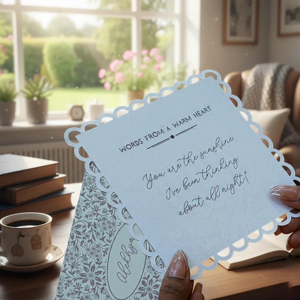 MH Decors Elegant Personalized Message Card That Stands Out