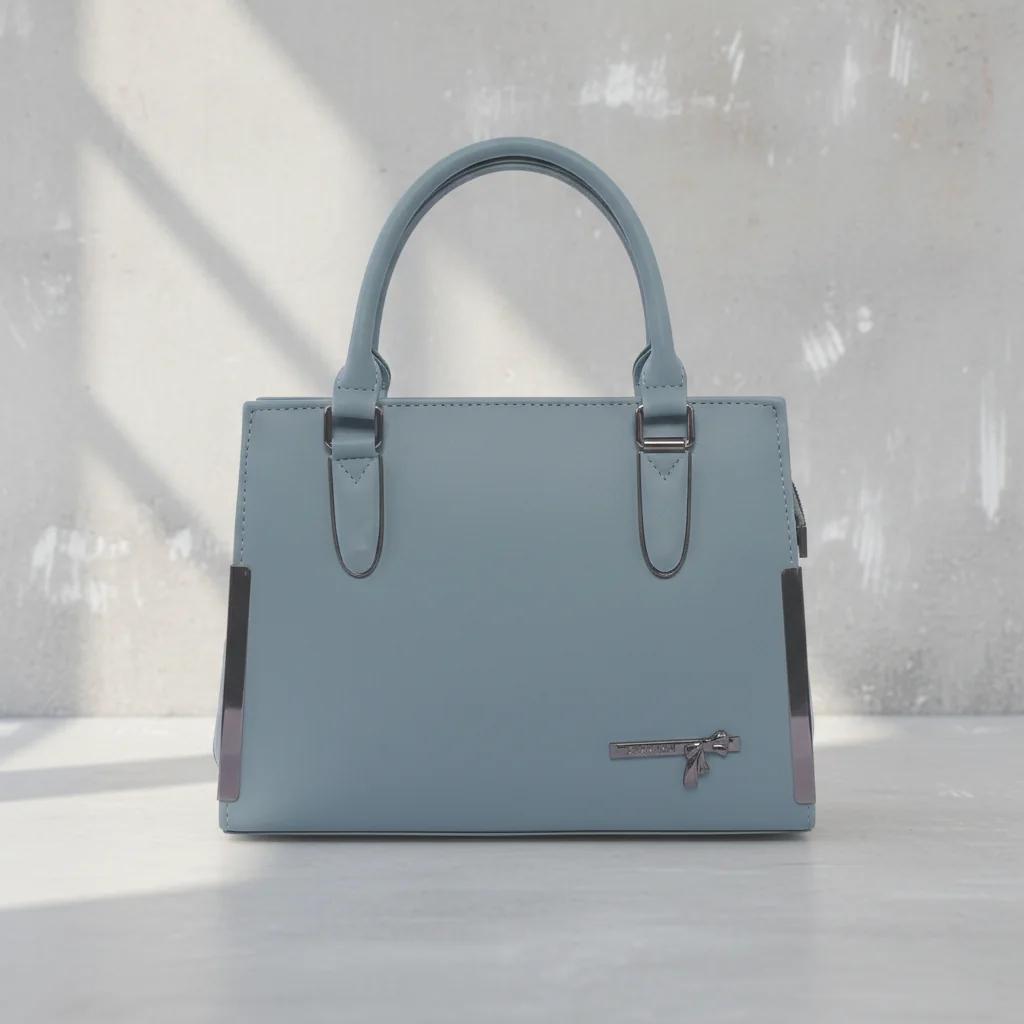 Value GiftsWomen’s Blue Slate PU Leather Fashion Sling Bag