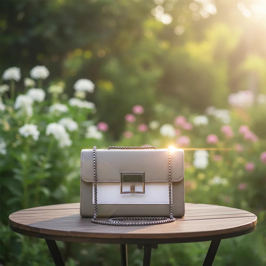 Value Gifts Women’s Fashion Smokey Grey Sling Bag with Chain