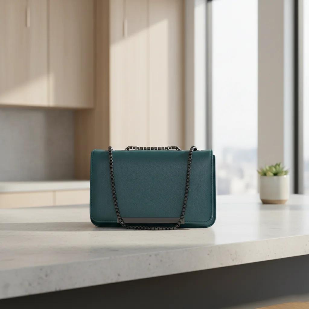 Value Gifts Elegant Marble Blue Sling Bag for Girls and Women