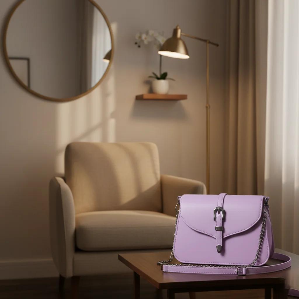 Value Gifts Elegant Dusty Lavender Sling Bag for Girls and Women