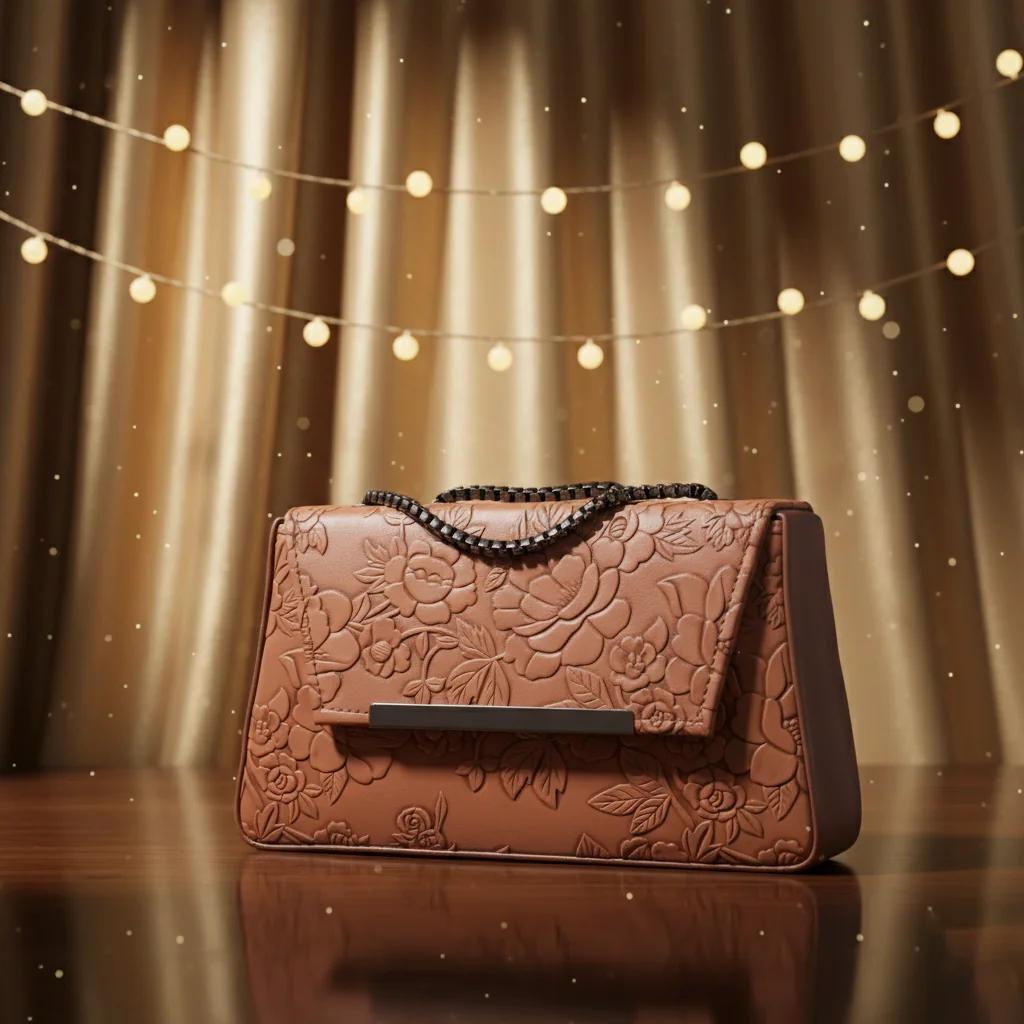 Value Gifts Women’s Fancy Box Sling Bag in Deep Coffee Color