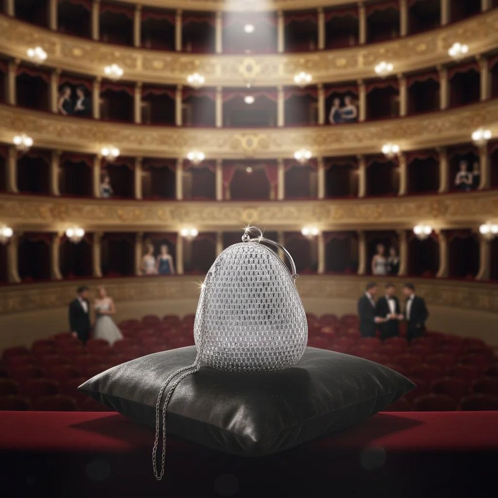 Value Gifts Women’s Pastel Grey Rhinestone Clutch with Push Closure