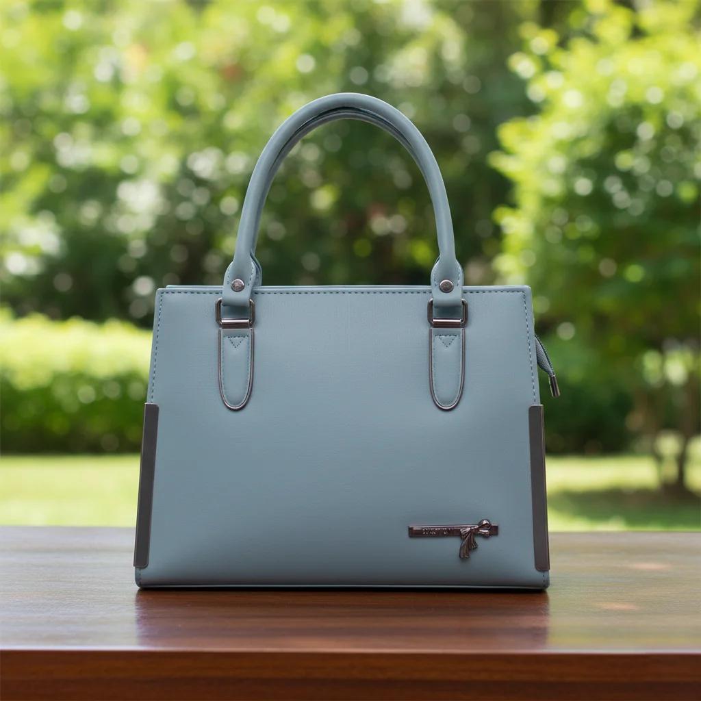 VPH Gift Store Blue Slate PU Leather Sling Bag for Women