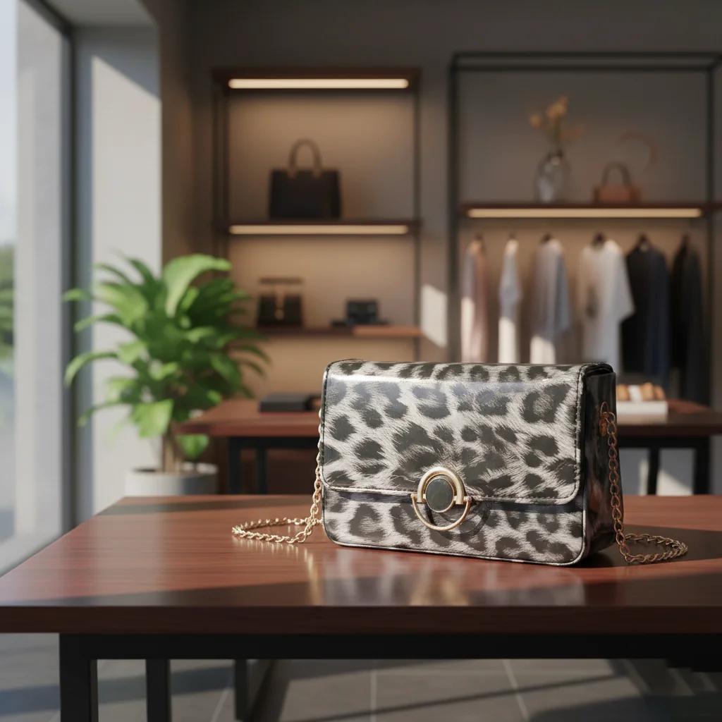 VPH Gift Store Trendy Dark Grey Leopard Printed Sling Bag for Women