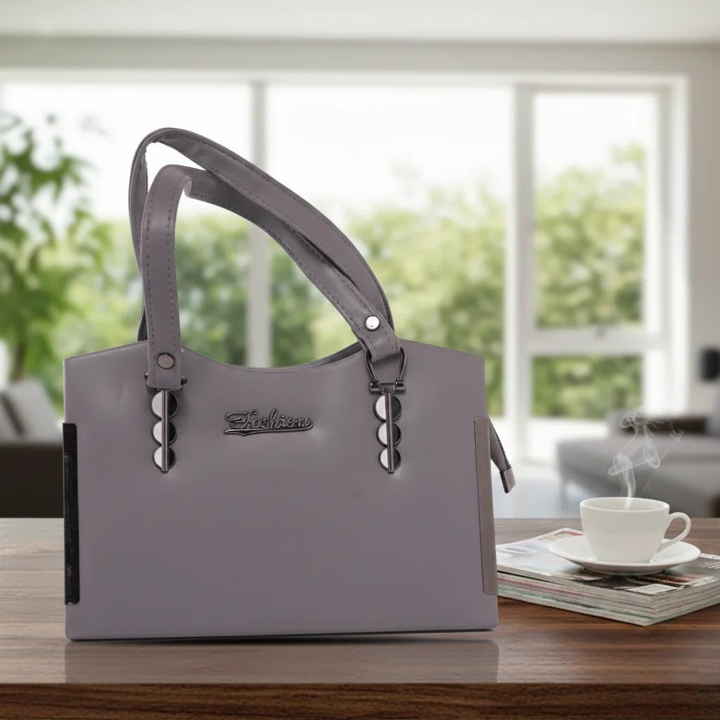 VPH Gift Store Smokey Grey Synthetic Leather Handbag for Women