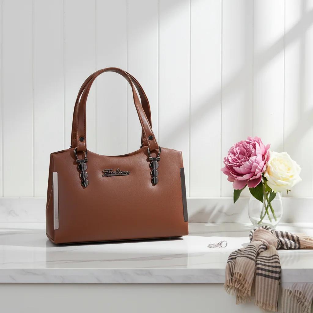 VPH Gift Store Brownish Synthetic Leather Handbag for Women