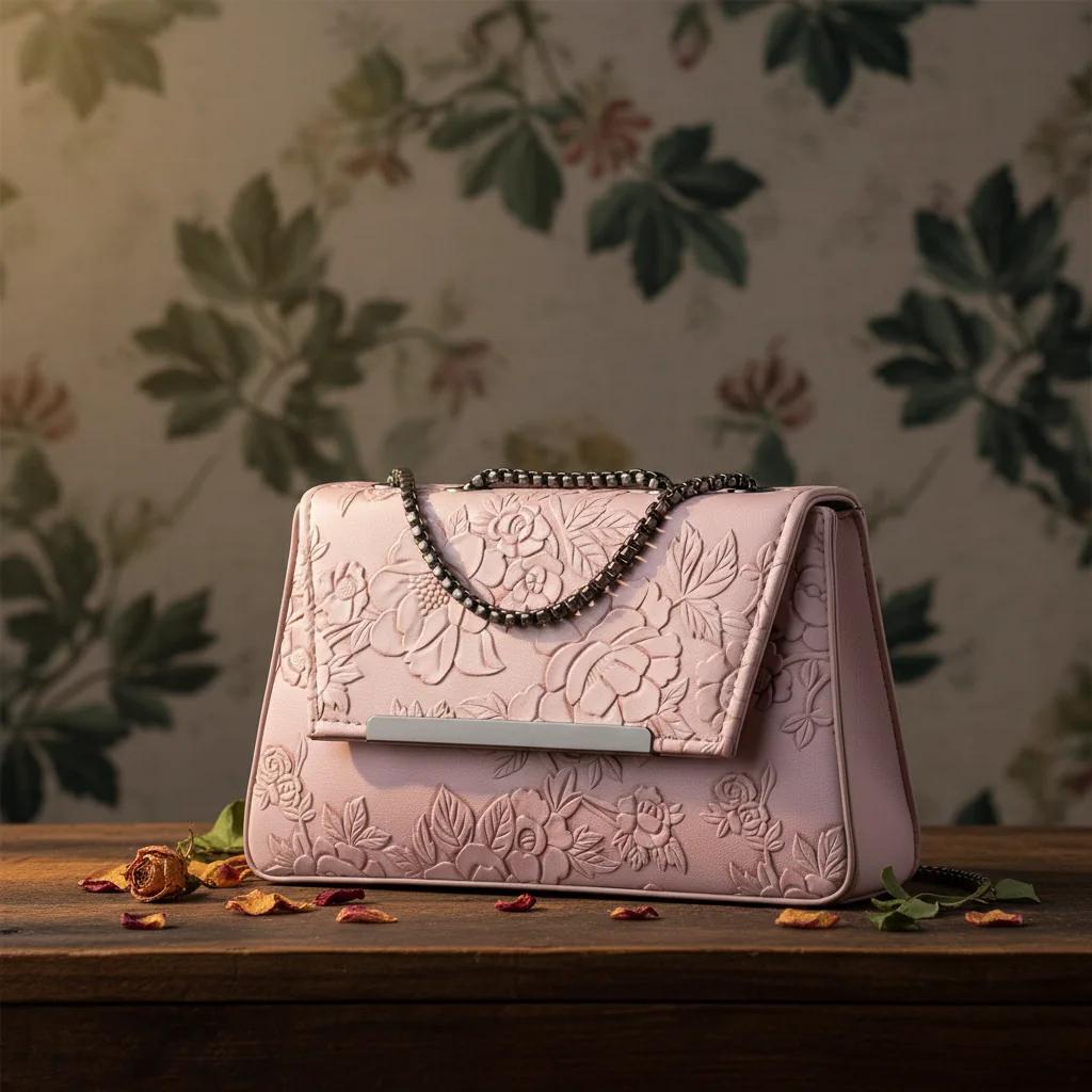 VPH Gift Store Rose Taupe Fancy Box Sling Bag for Women & Girls