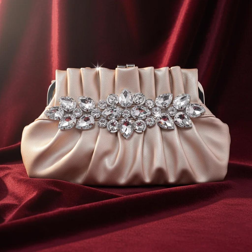 VPH Gift Store Rose Gold Floral Wedding Bag for Women – Gorgeous Lady Queen