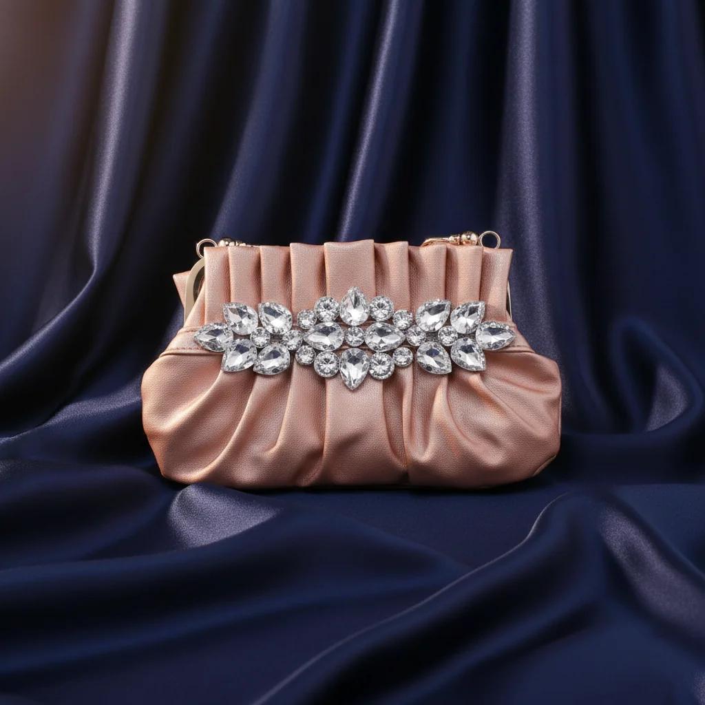 VPH Gift Store Stylish Cavern Pink Lady Queen Floral Wedding Clutch