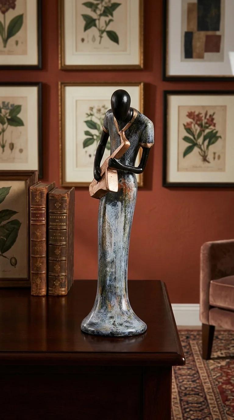 Value Gifts Ethnic Tribal Ladies Playing Musical Instruments Decorative Showpiece for Home