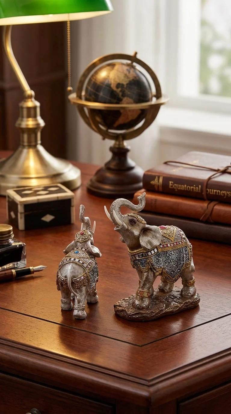 Value Gifts Abeesa Lucky Elephant Home Decor Ornament for Living Room