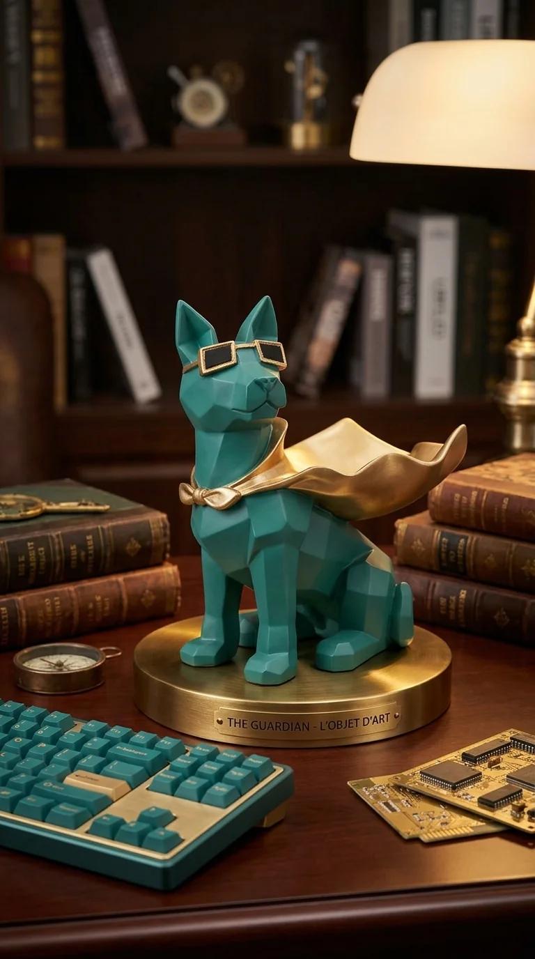 Value Gifts Elegant Dog Figurine with Storage Box for Home Decor