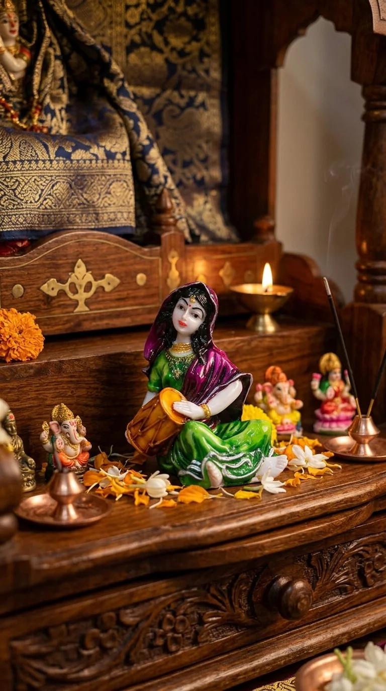 MH Decors Elegant Rajasthani Musical Couple Playing Saxophone Figurine for Home Interior