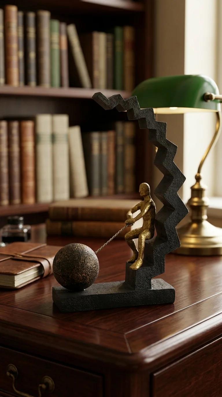 MH Decors Handcrafted Rock Pulling Men Statue for Home and Office Decoration