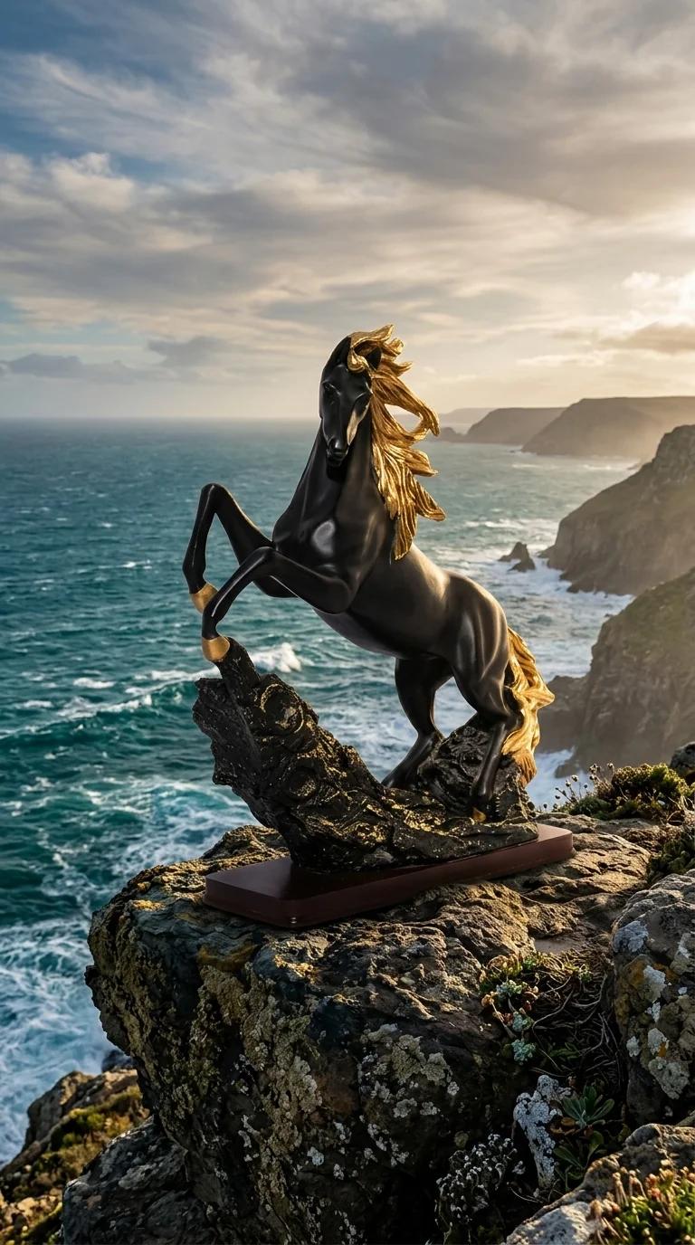 MH Decors Elegant Rearing Stallion Horse Showpiece for Home Interior and Office Decor