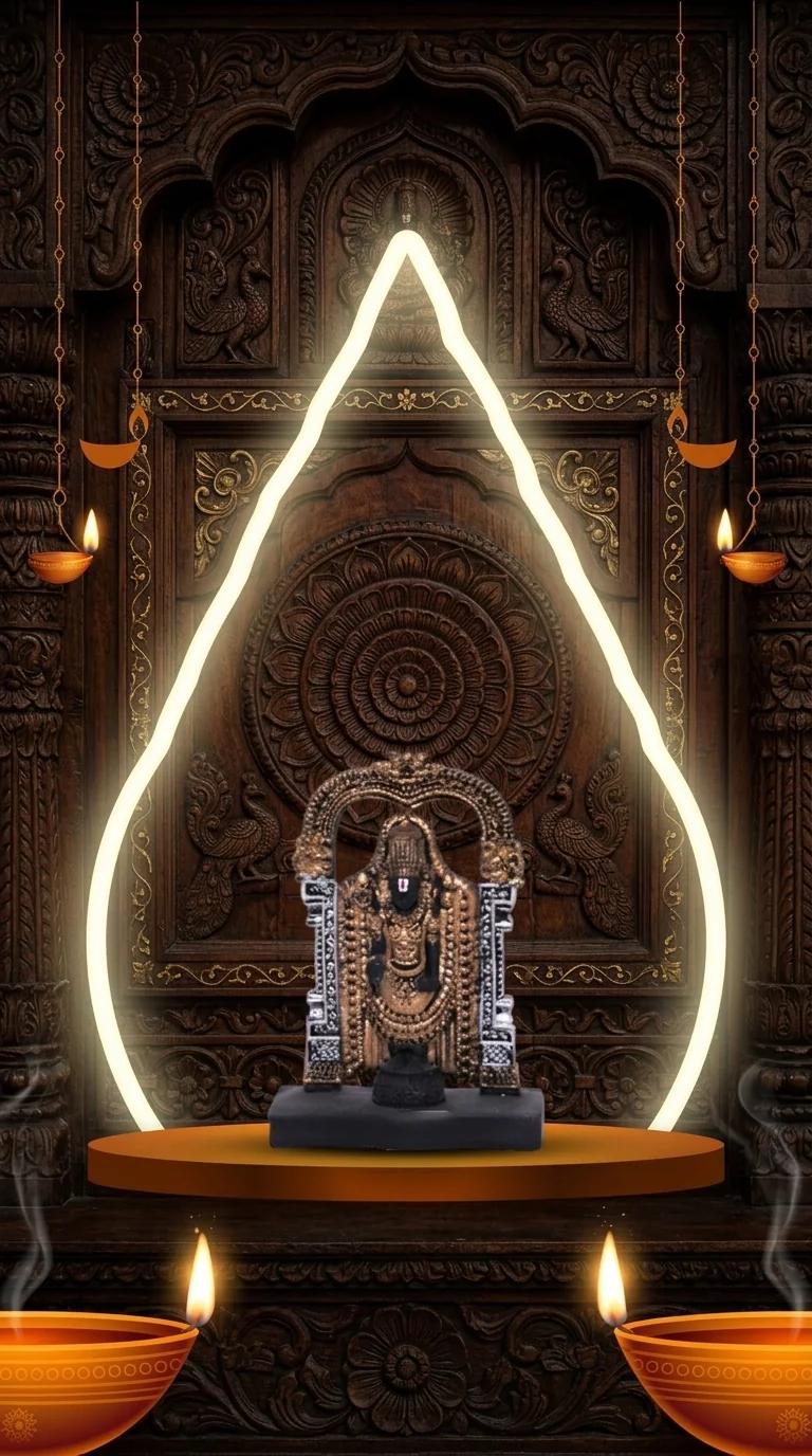 Value Gifts Lord Balaji Arch Statue for Car Dashboard and Home Ornament