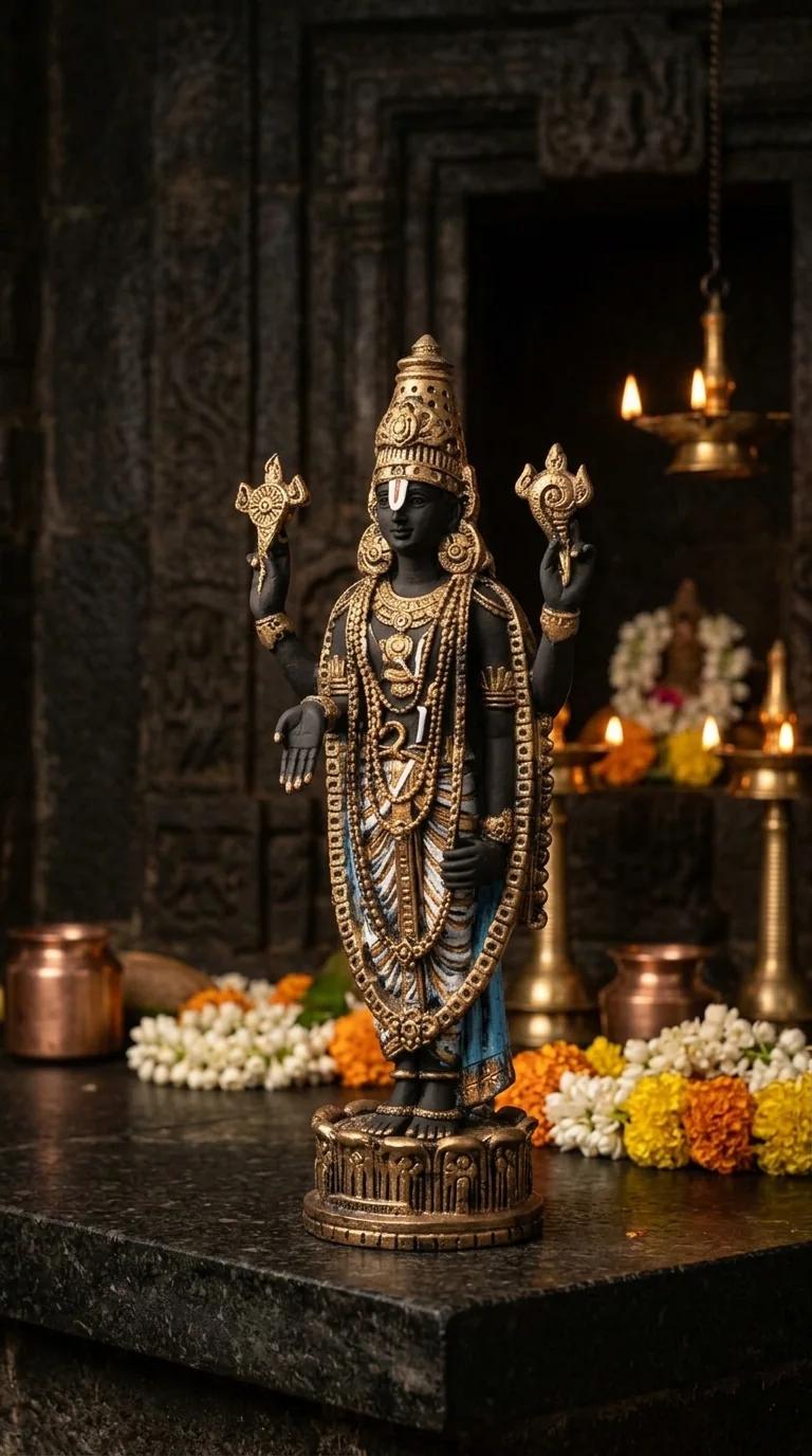Value Gifts Premium Lord Venkateswara Swamy Idol for Gifting and Decorative Use