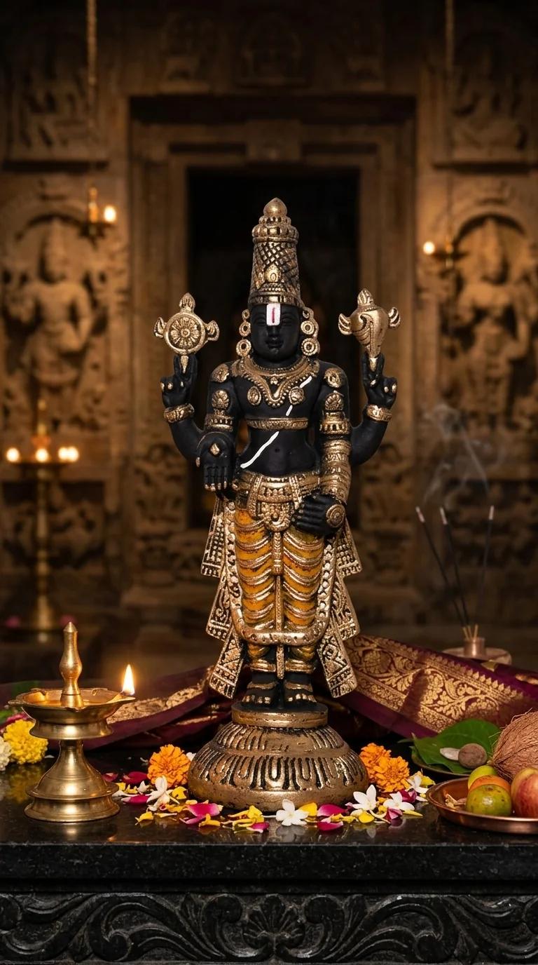 Value Gifts Premium Lord Srinivasa Perumal Murti for Home Pooja and Office Showpiece